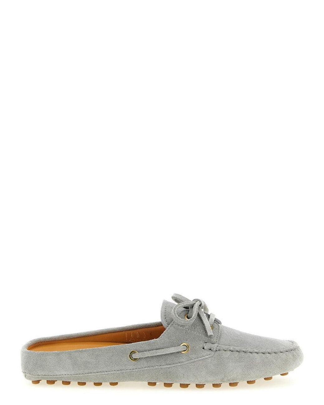 Tod's White Solid Loafers