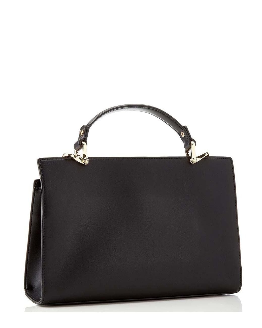 Love Moschino Black Logo Plaque Small Satchel