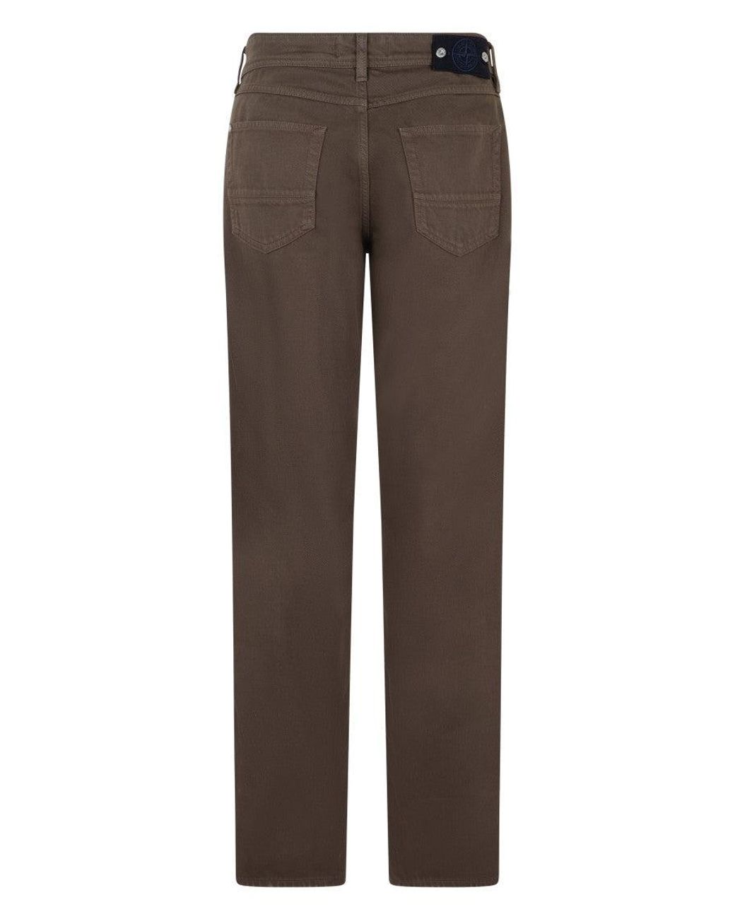 Stone Island Brown Straight Mid Rise Jeans for men