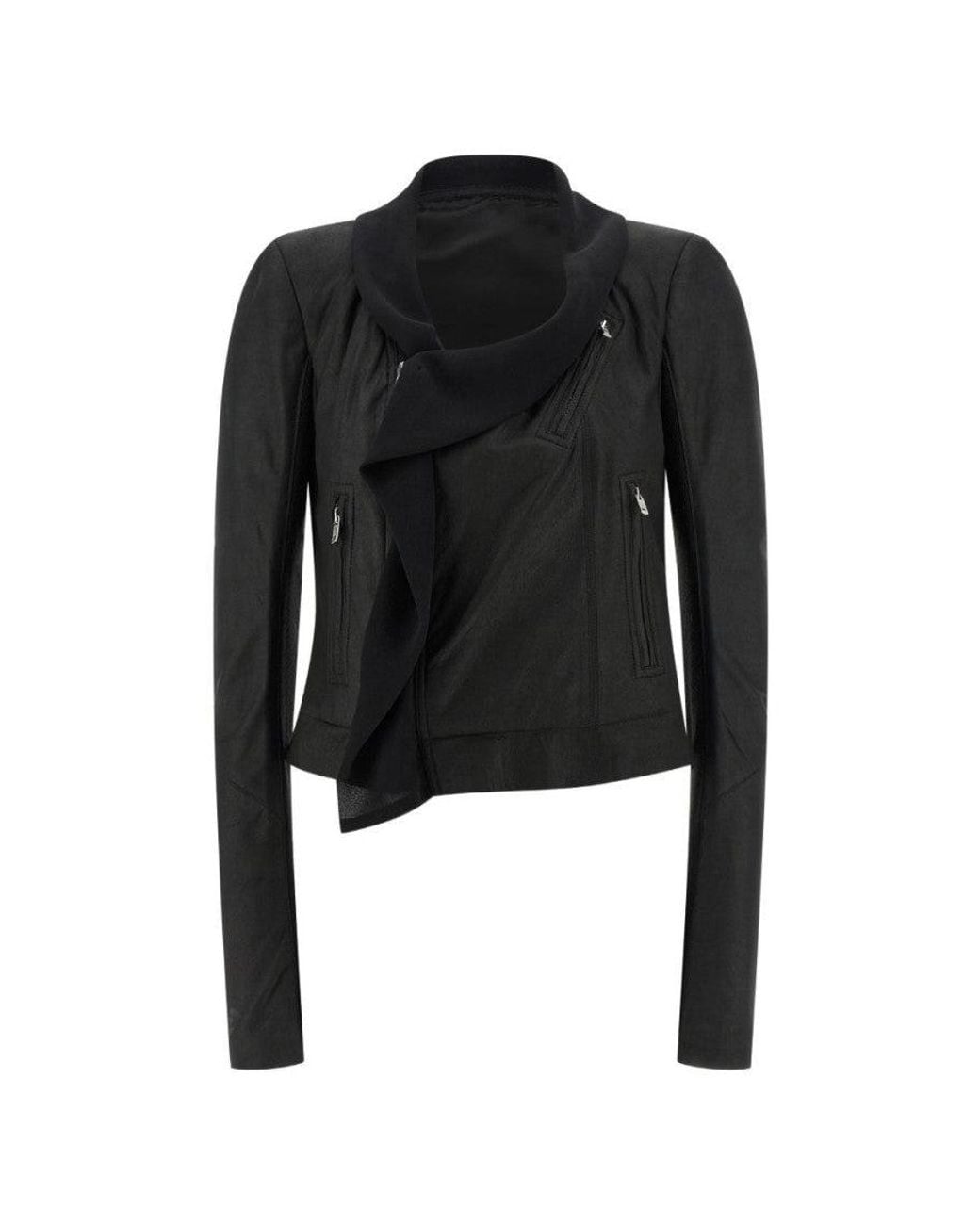 Rick Owens Black Shawl Lapel Jacket