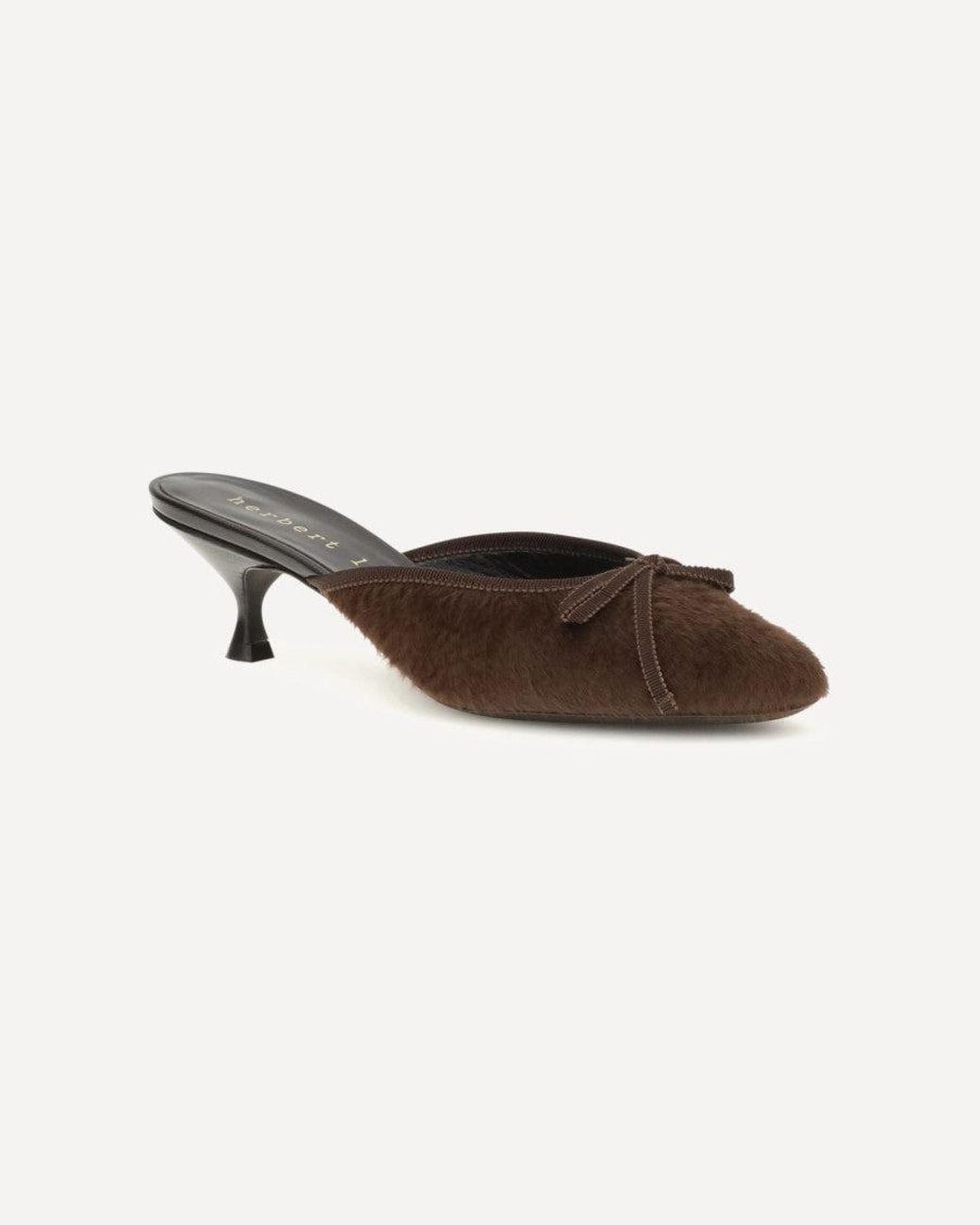 Herbert Levine White Slip-On Mules
