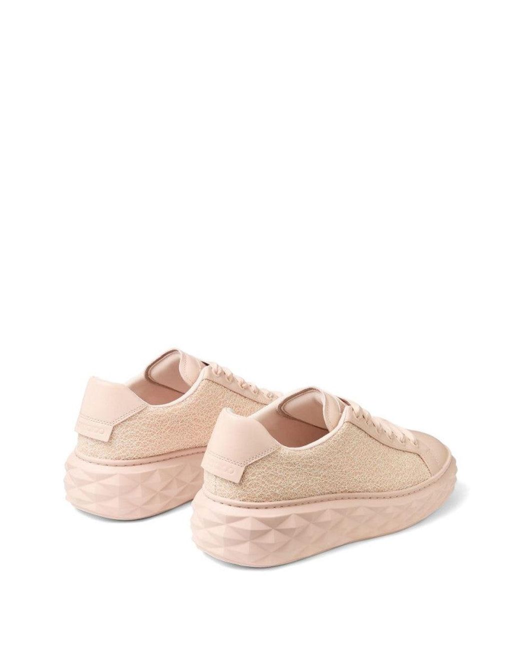 Jimmy Choo Pink Lace Up Sneakers