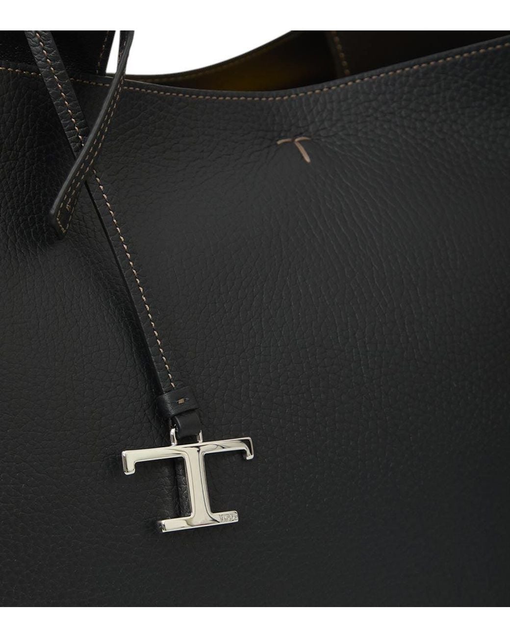 Tod's Black T Timeless Medium Tote