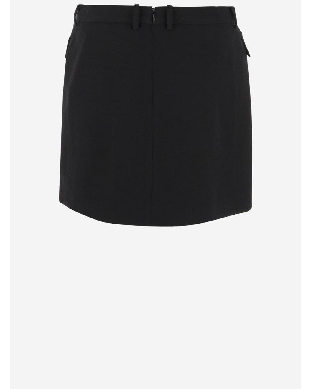 Balenciaga Black Tailored Mini Skirt