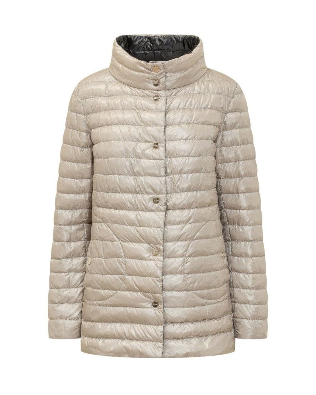 Herno Gray Quilted Reversible Jacket