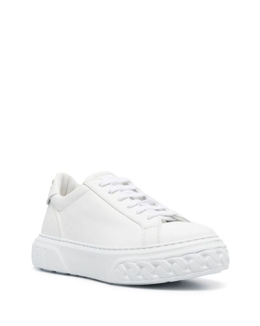 Casadei White Leather Sneakers