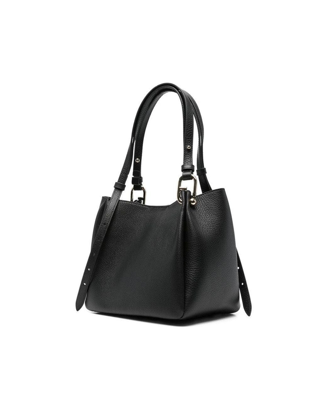 Furla Black Logo Large Shoulder Bag