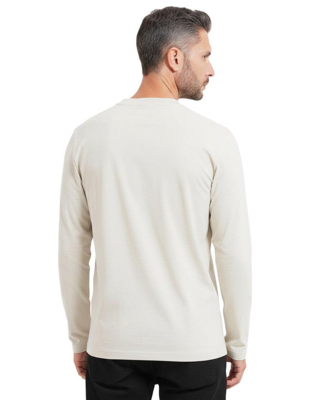 Boss White Logo Full Sleeves T-Shirt for men