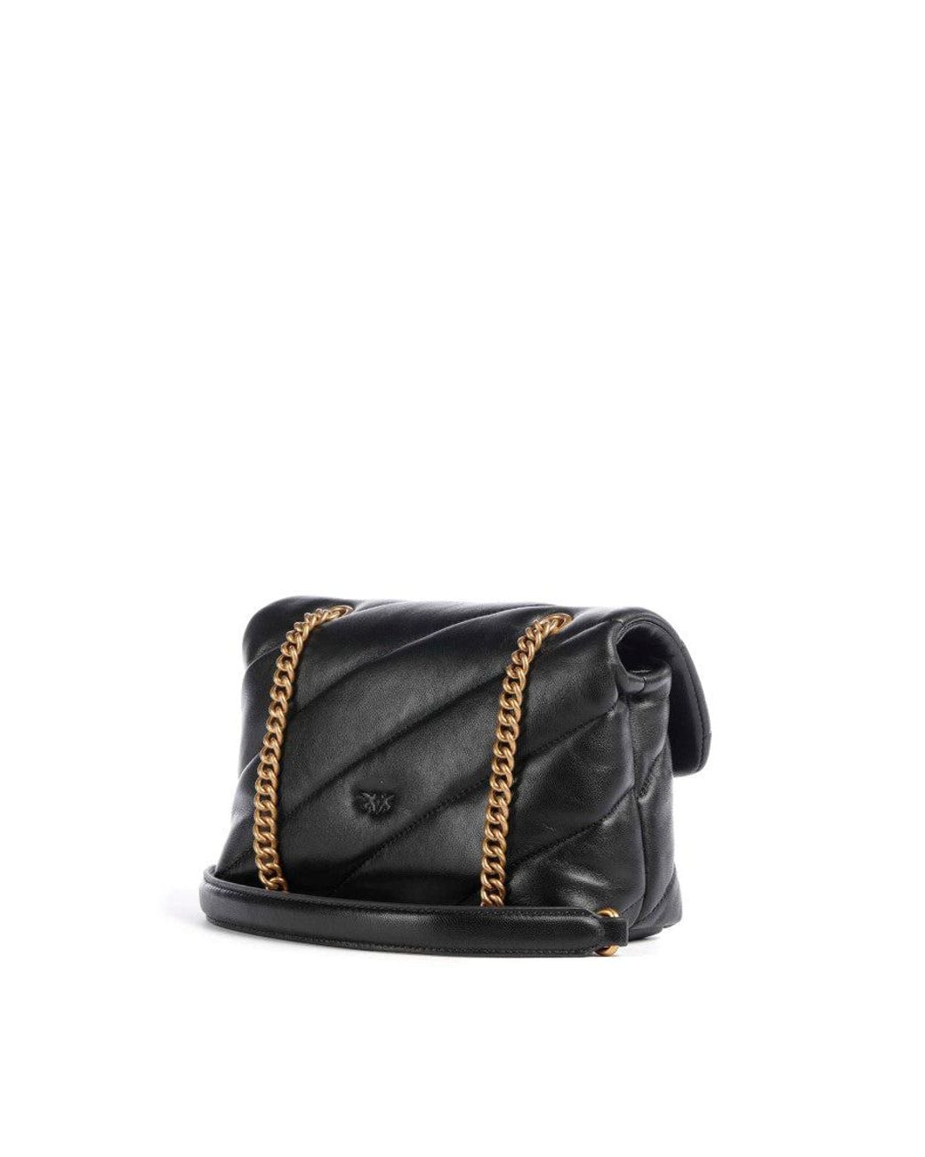 Pinko Black Love Puff Mini Crossbody Bag