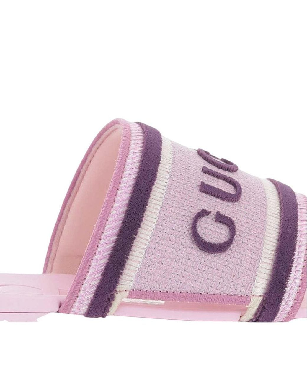 Gucci Purple Logo Gg Sandals