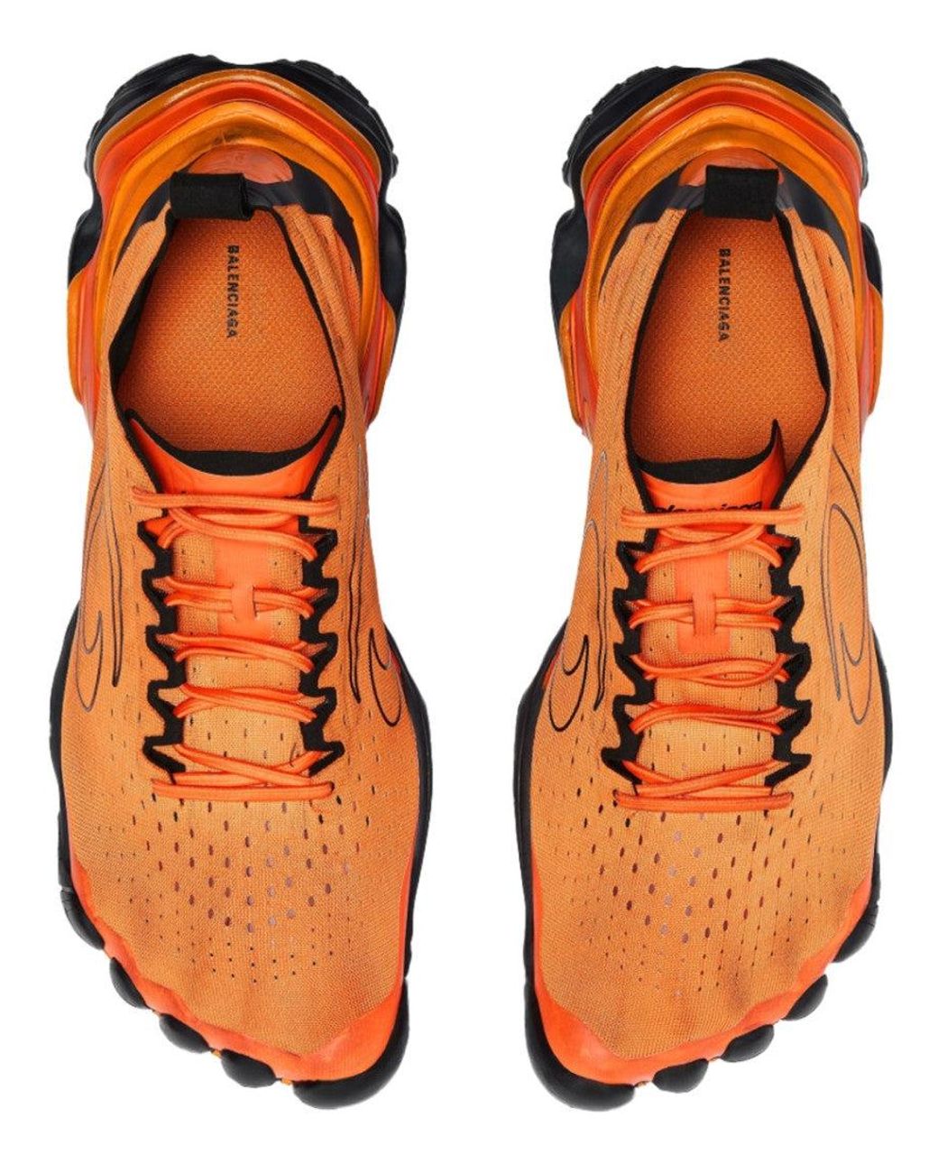 Balenciaga Orange Solid Runner Sneakers for men