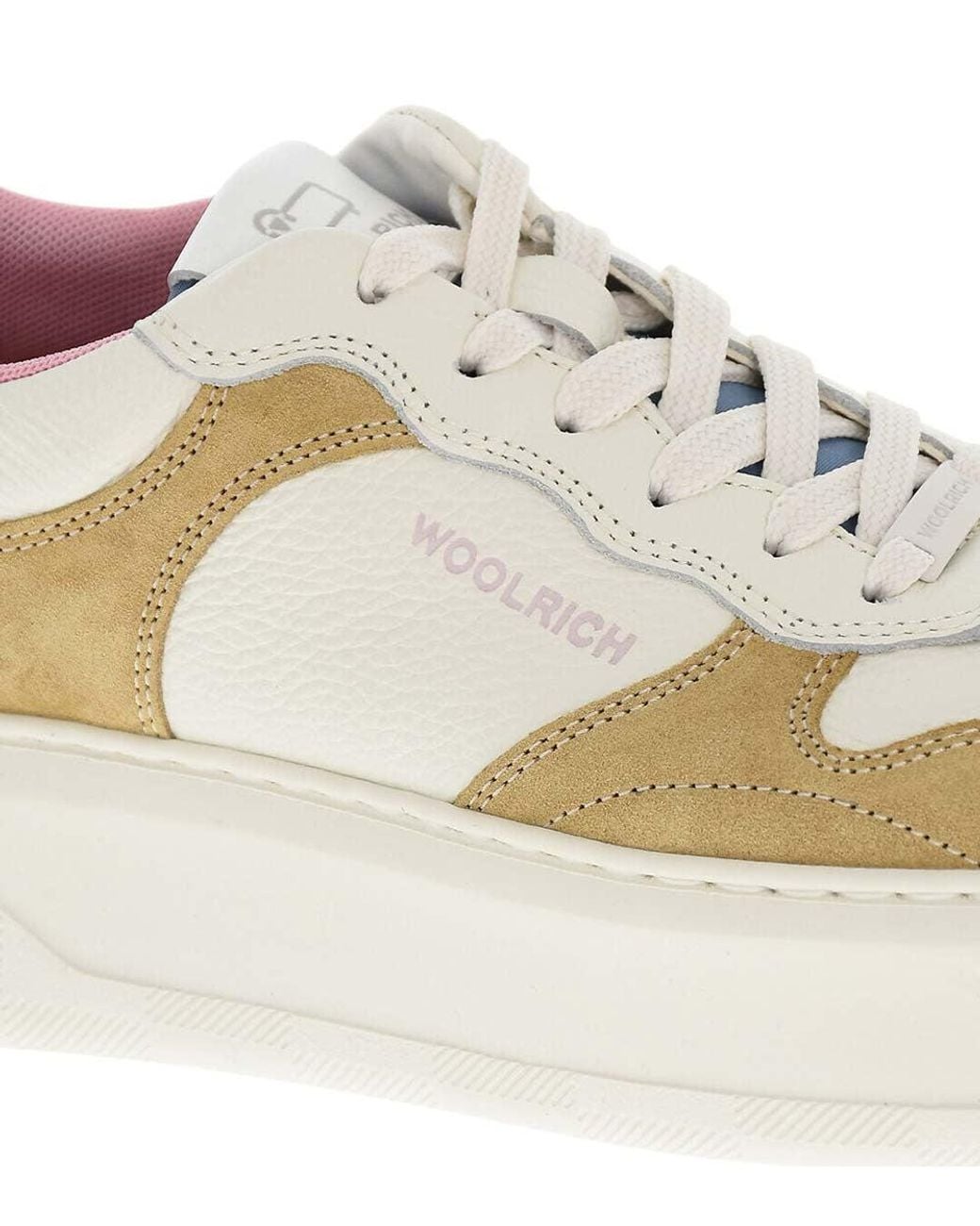 Woolrich White Color Block Sneakers