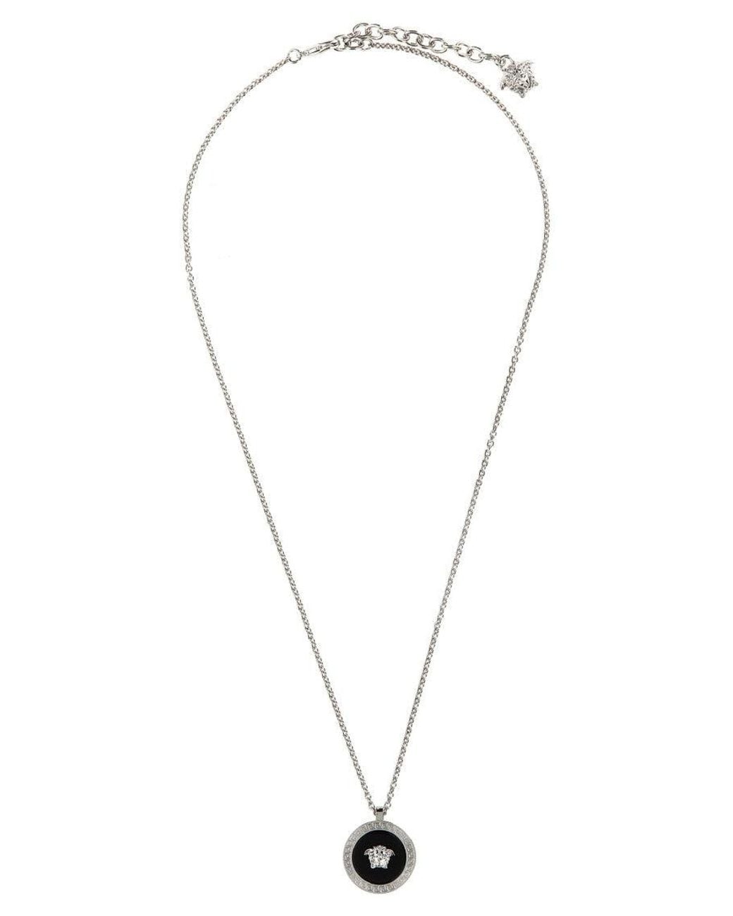 Versace Metallic Medusa Pendant Necklace for men