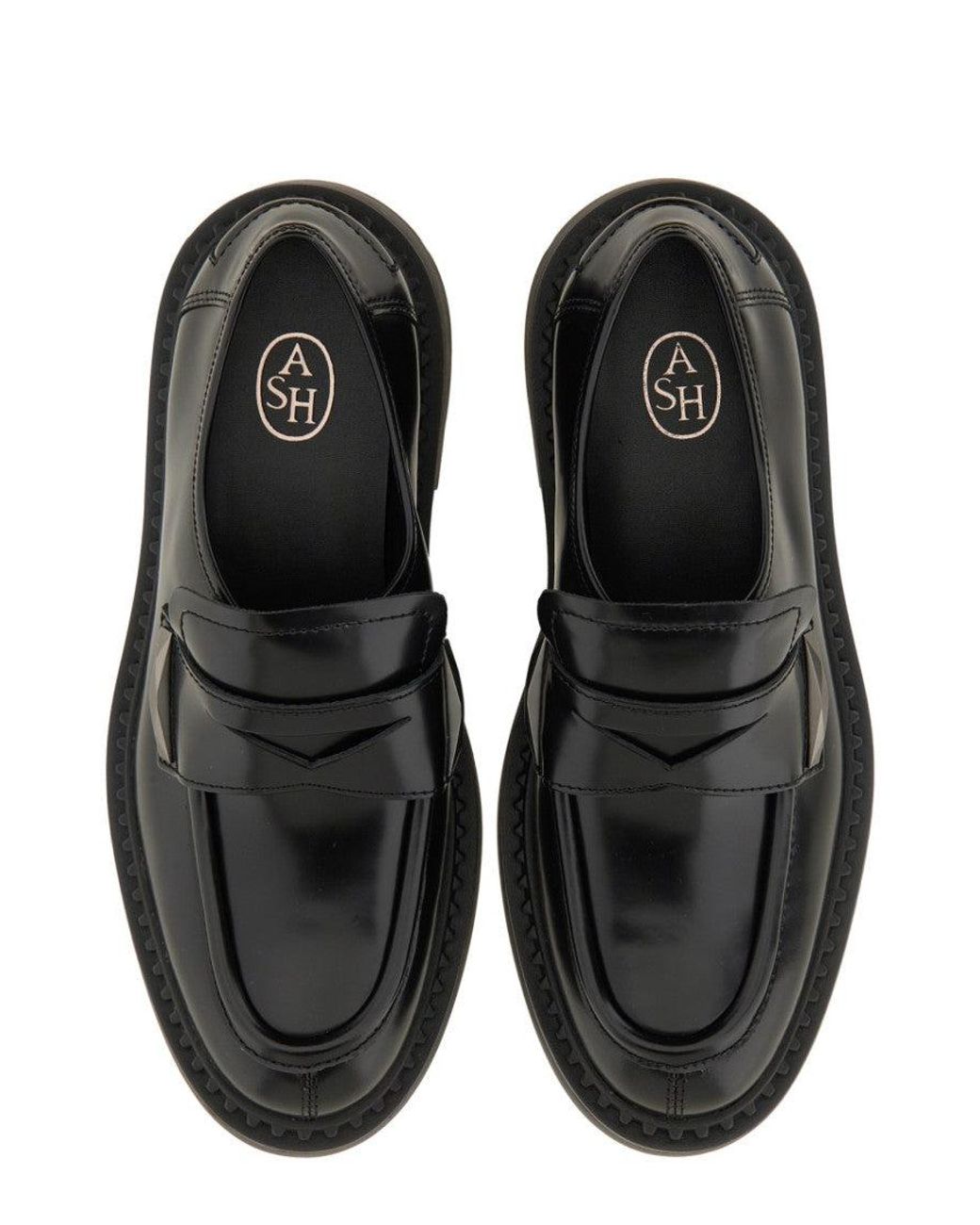 Ash Black Leather Loafers