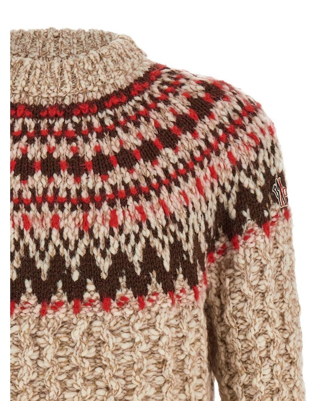 Moncler Brown Wool Sweater for men