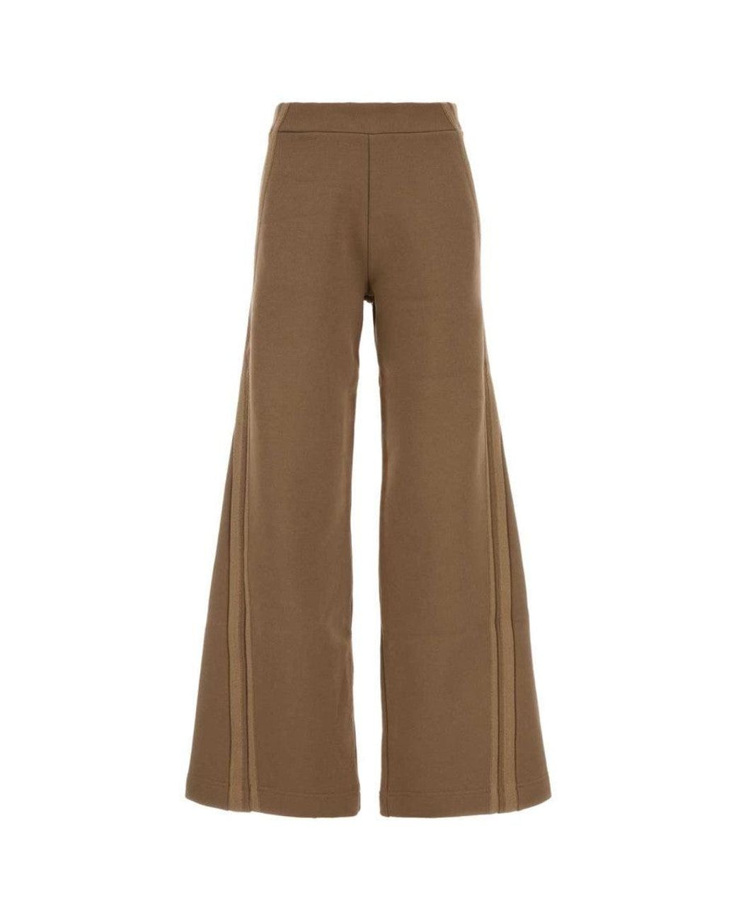 Max Mara Brown Light Flared Flat Front Pant