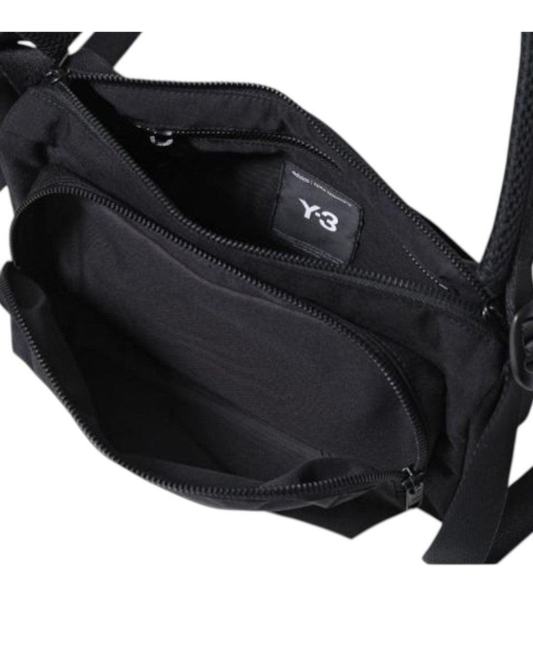 Y-3 Black Logo Crossbody Bag for men