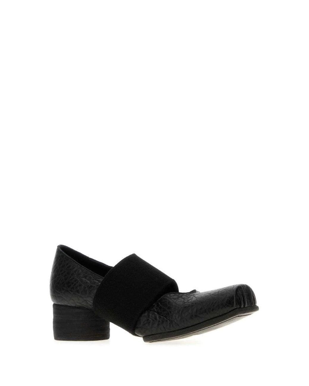 Uma Wang Black Leather Pumps