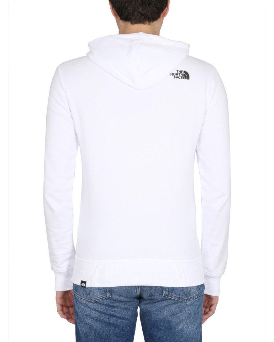 The North Face White Graphic Logo Hoodie for men