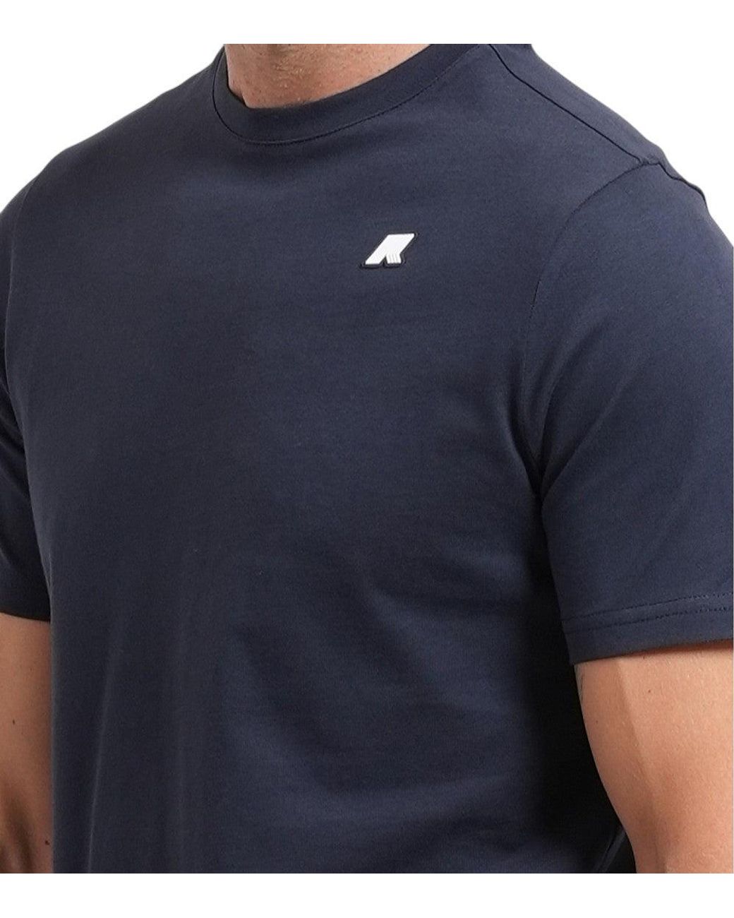 K-Way Blue Crew Neck T-Shirt for men