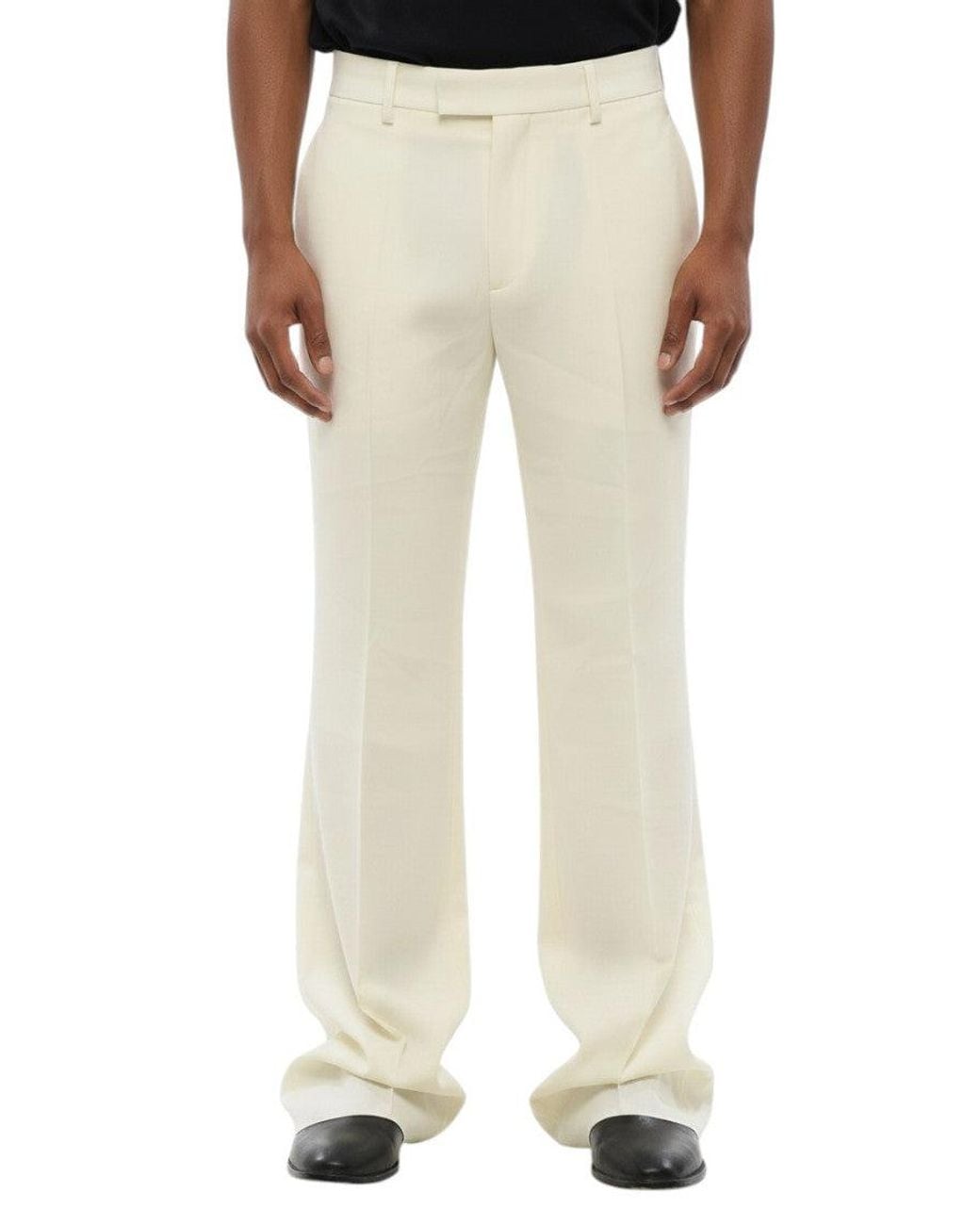 Off-White c/o Virgil Abloh Natural Flared Flat Front Trousers for men