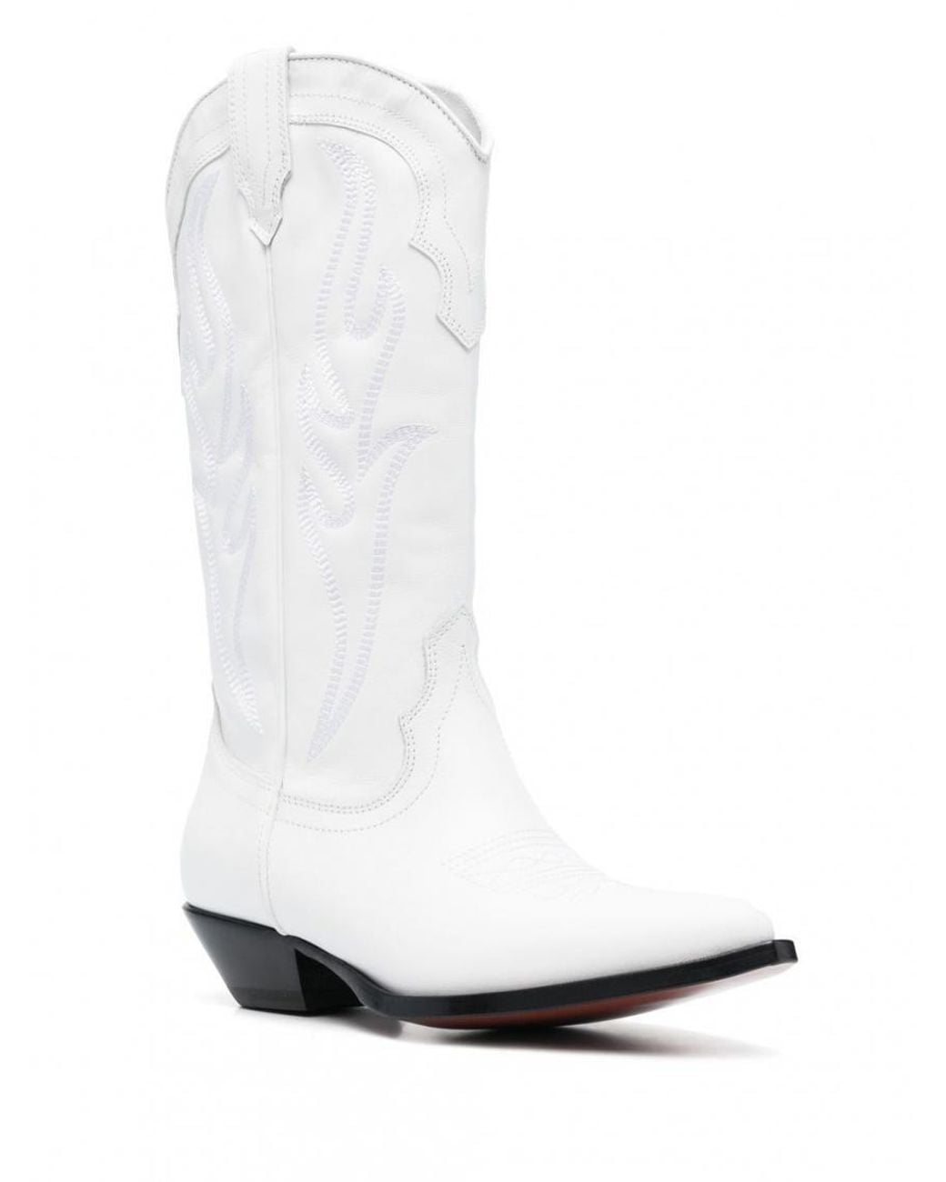 Sonora Boots White Santa Fe Leather Western Boots