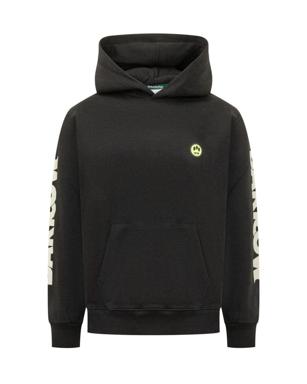 Barrow Black Logo Regular Hoodie for men