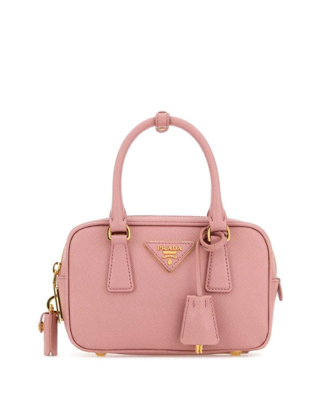Prada Pink Logo Small Satchel