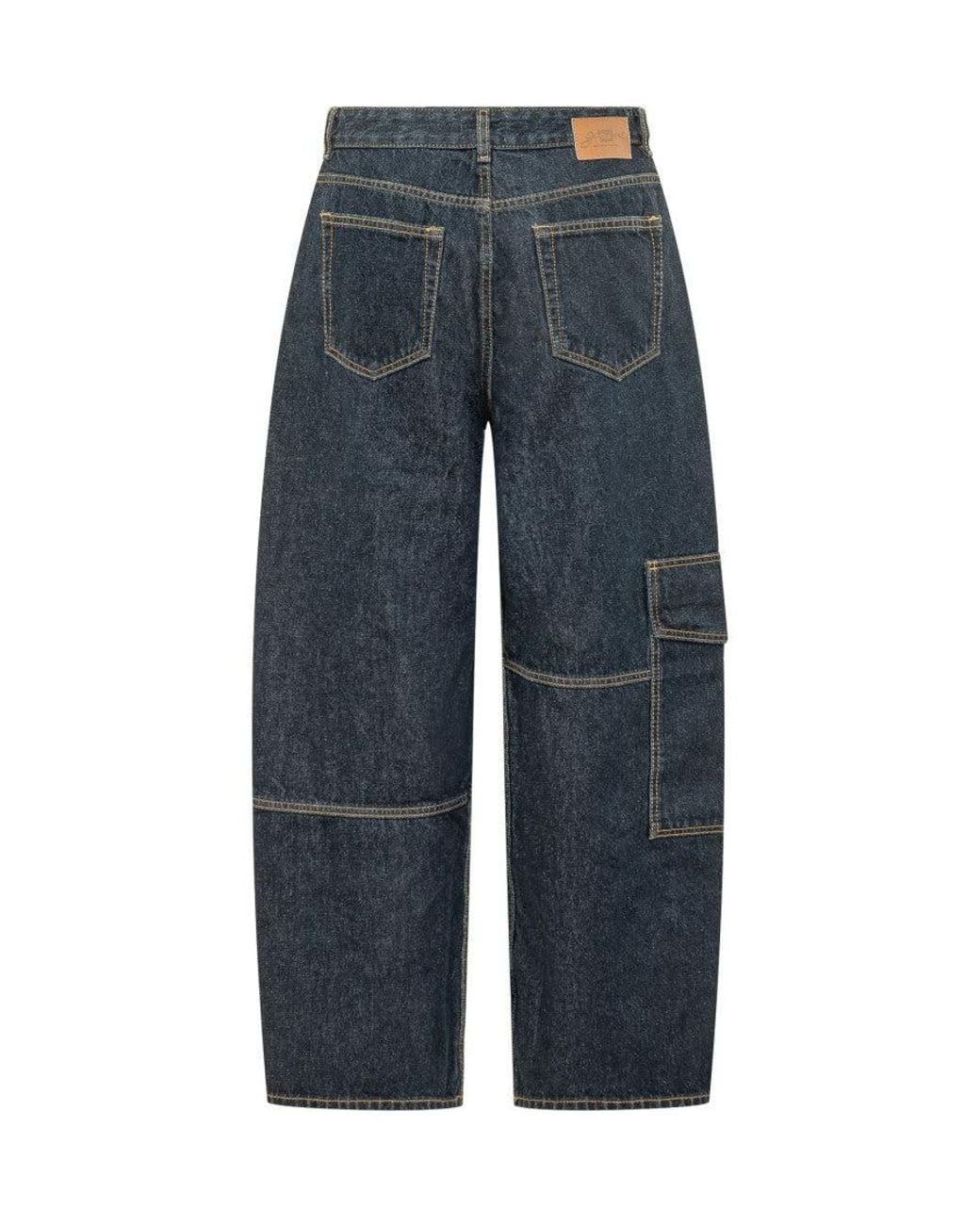 Ganni Blue Loose High Rise Jeans
