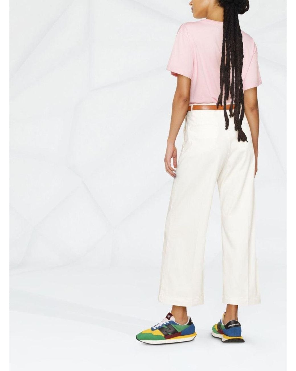 Polo Ralph Lauren White Palazzo Trousers