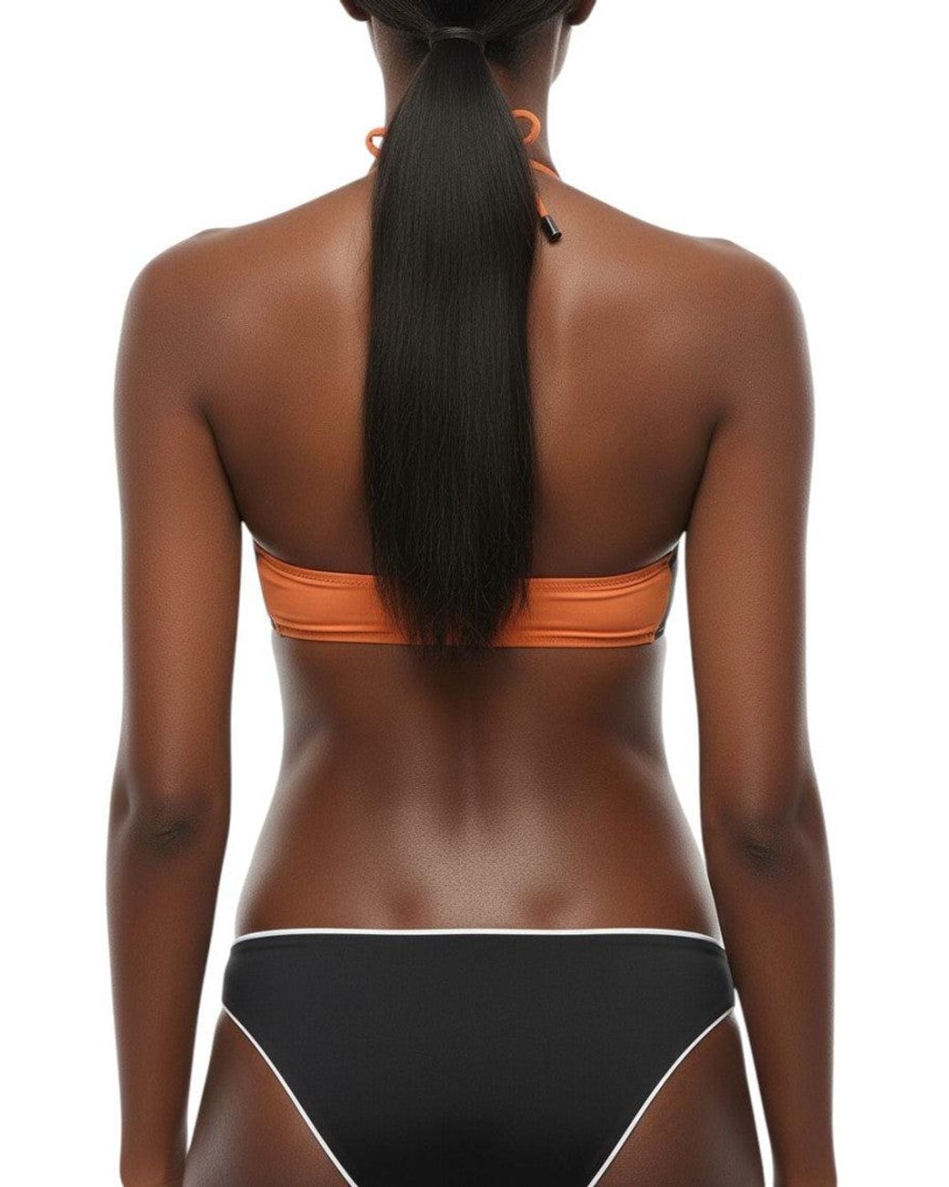 Karl Lagerfeld Brown Color Block Swimwear