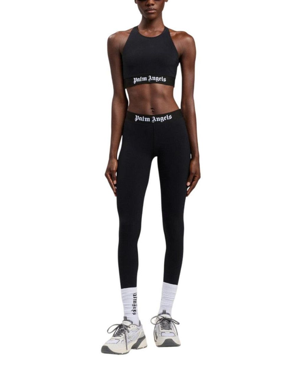 Palm Angels Black Bandeau Logo Top