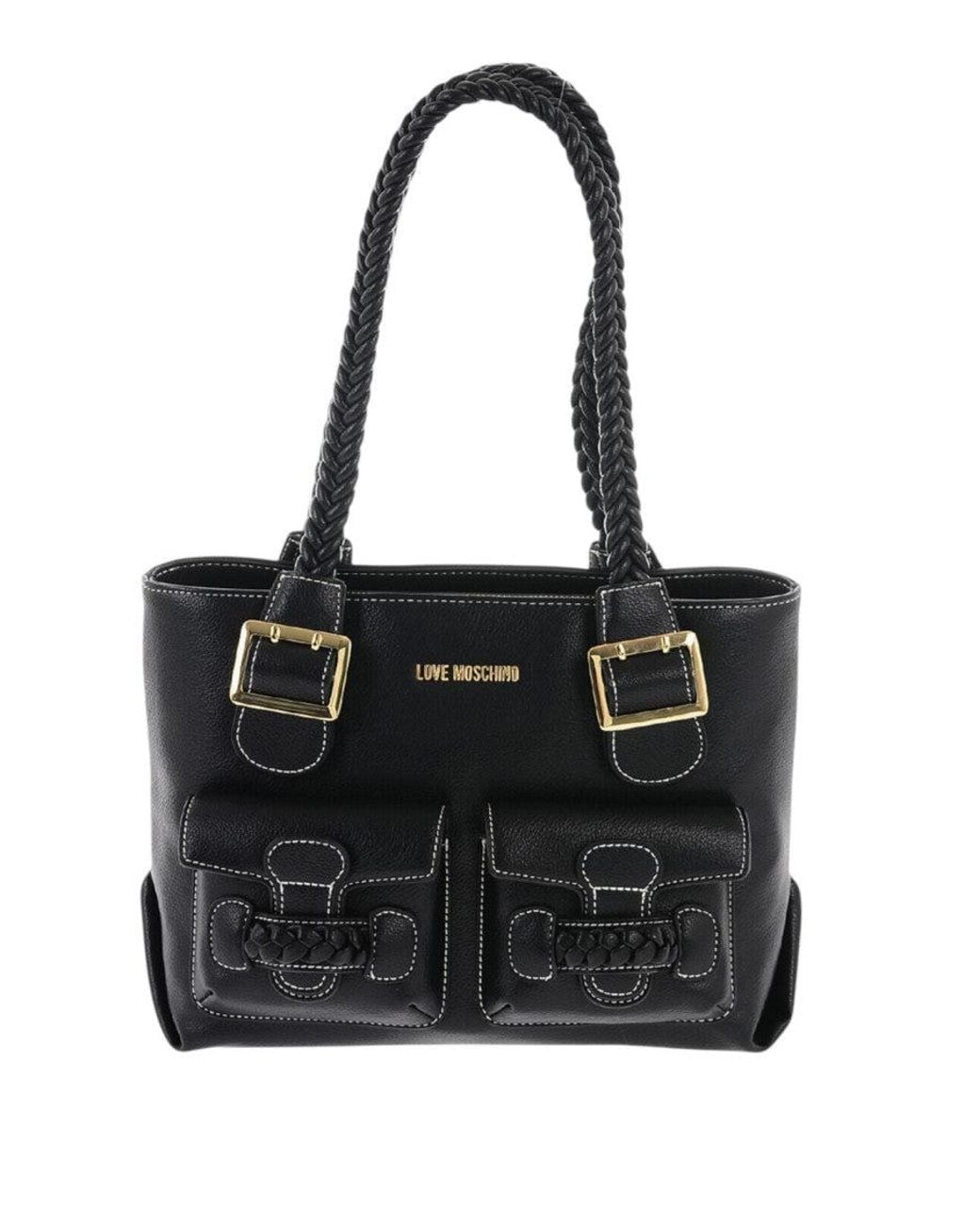 Love Moschino Black Logo Medium Tote