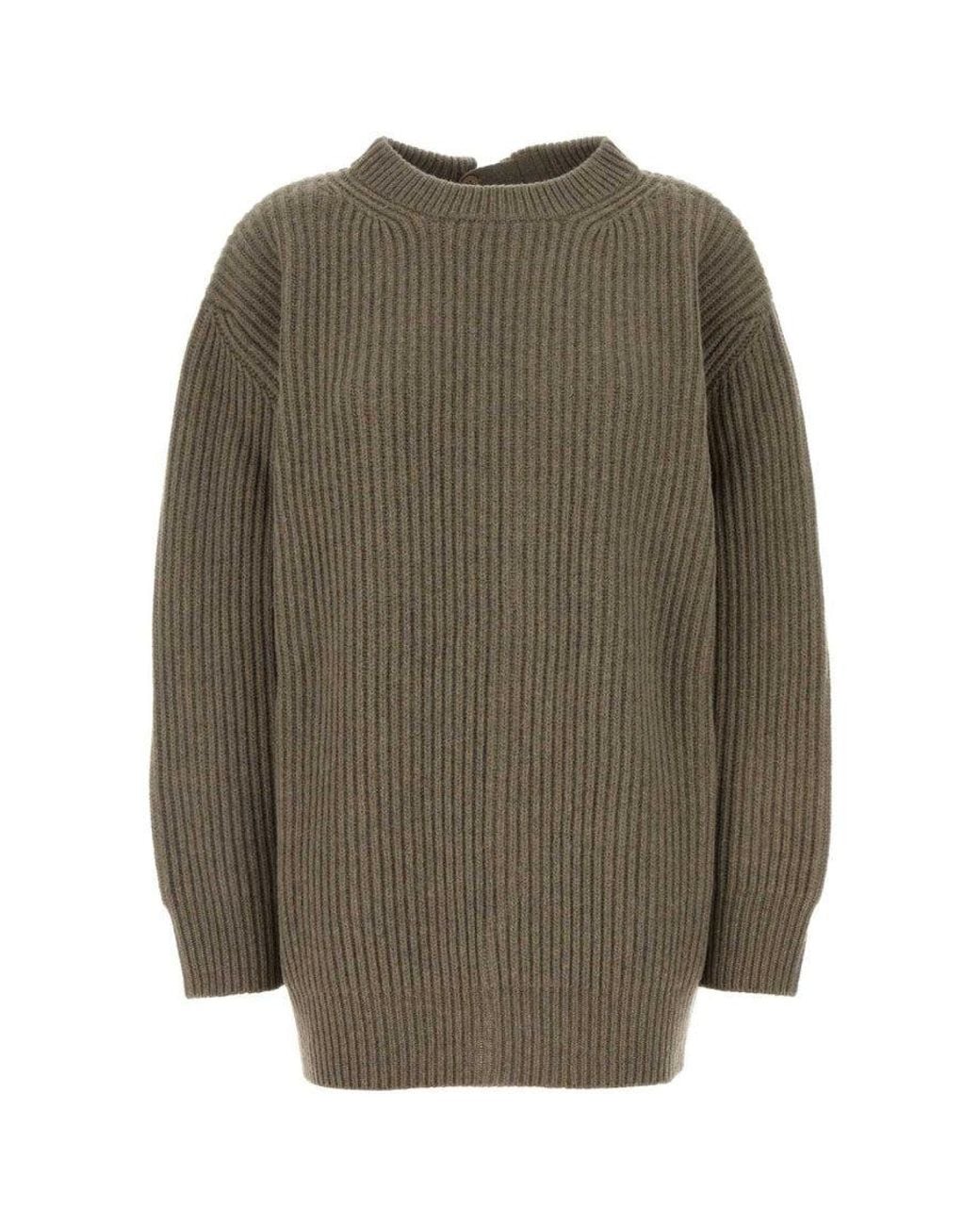 MM6 by Maison Margiela Green Oversize Sweater