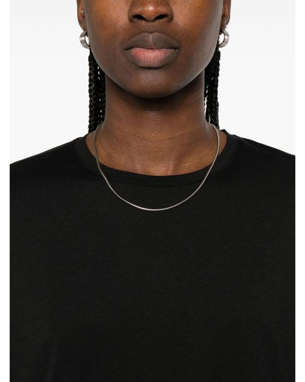 Totême Black Cotton Blend T-Shirt