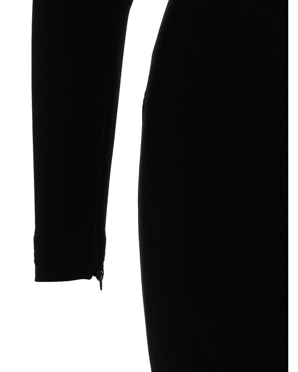 Balenciaga Black Solid Mini Dress