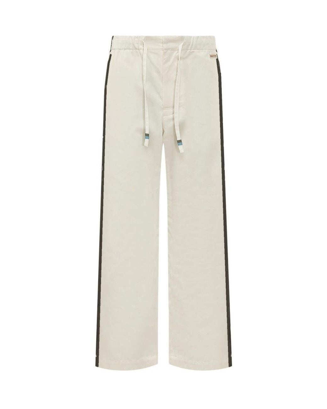 Marni White Relaxed Drawstring Pants