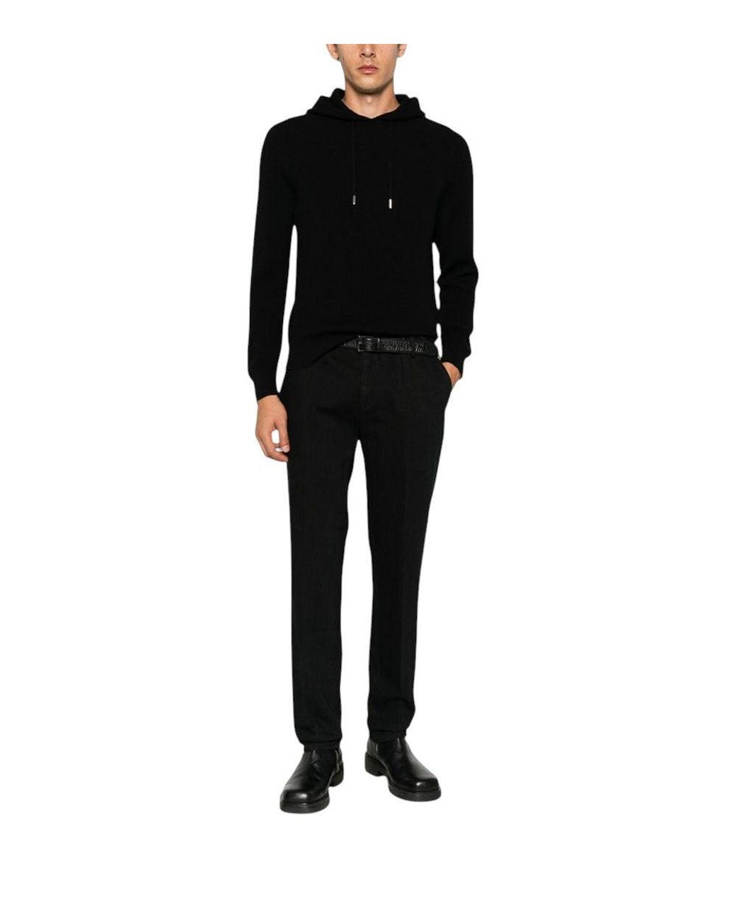 Dondup Black Straight Mid Rise Jeans for men