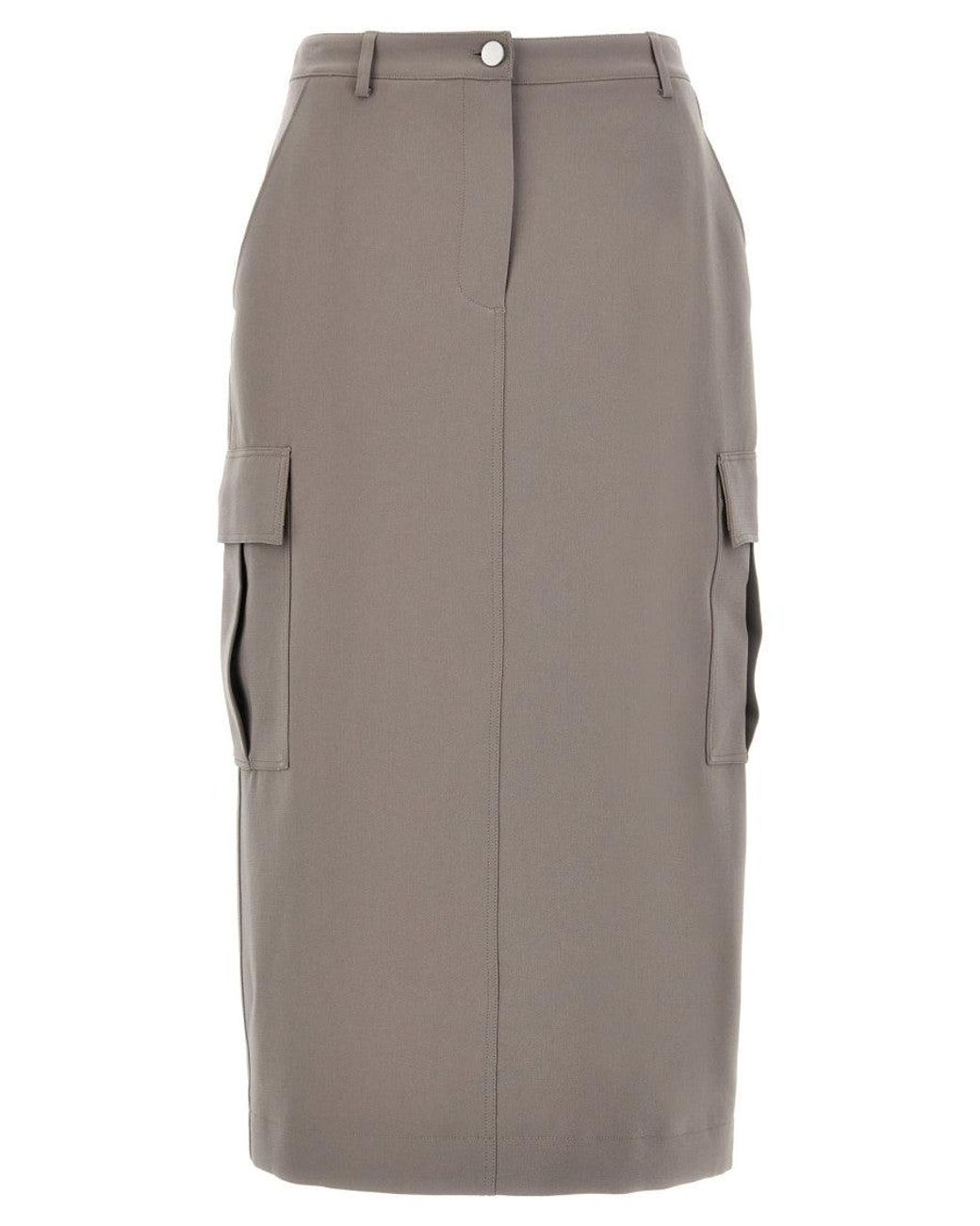 Theory Gray Relaxed Cargo Skirt