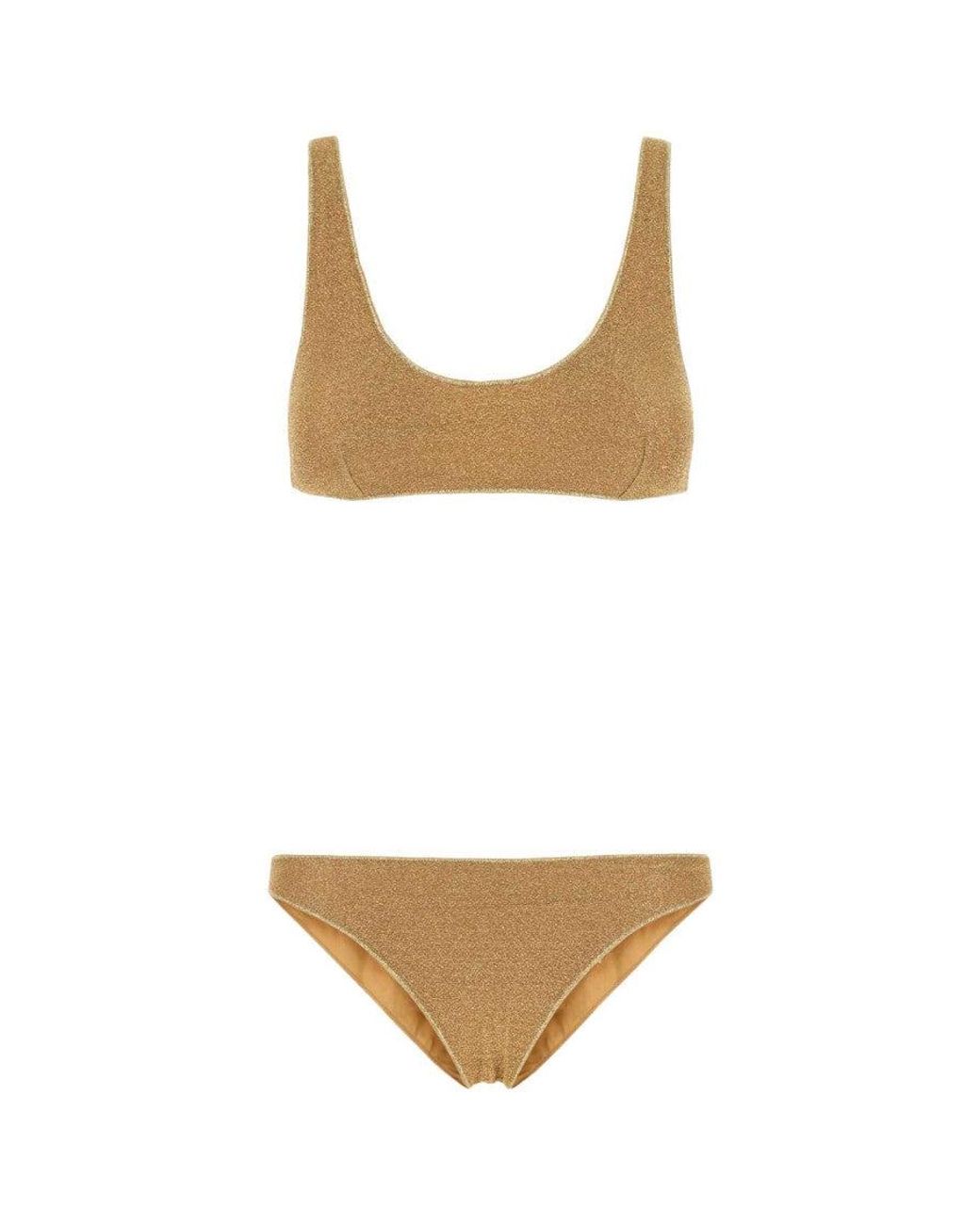 Oseree White Solid Swimwear