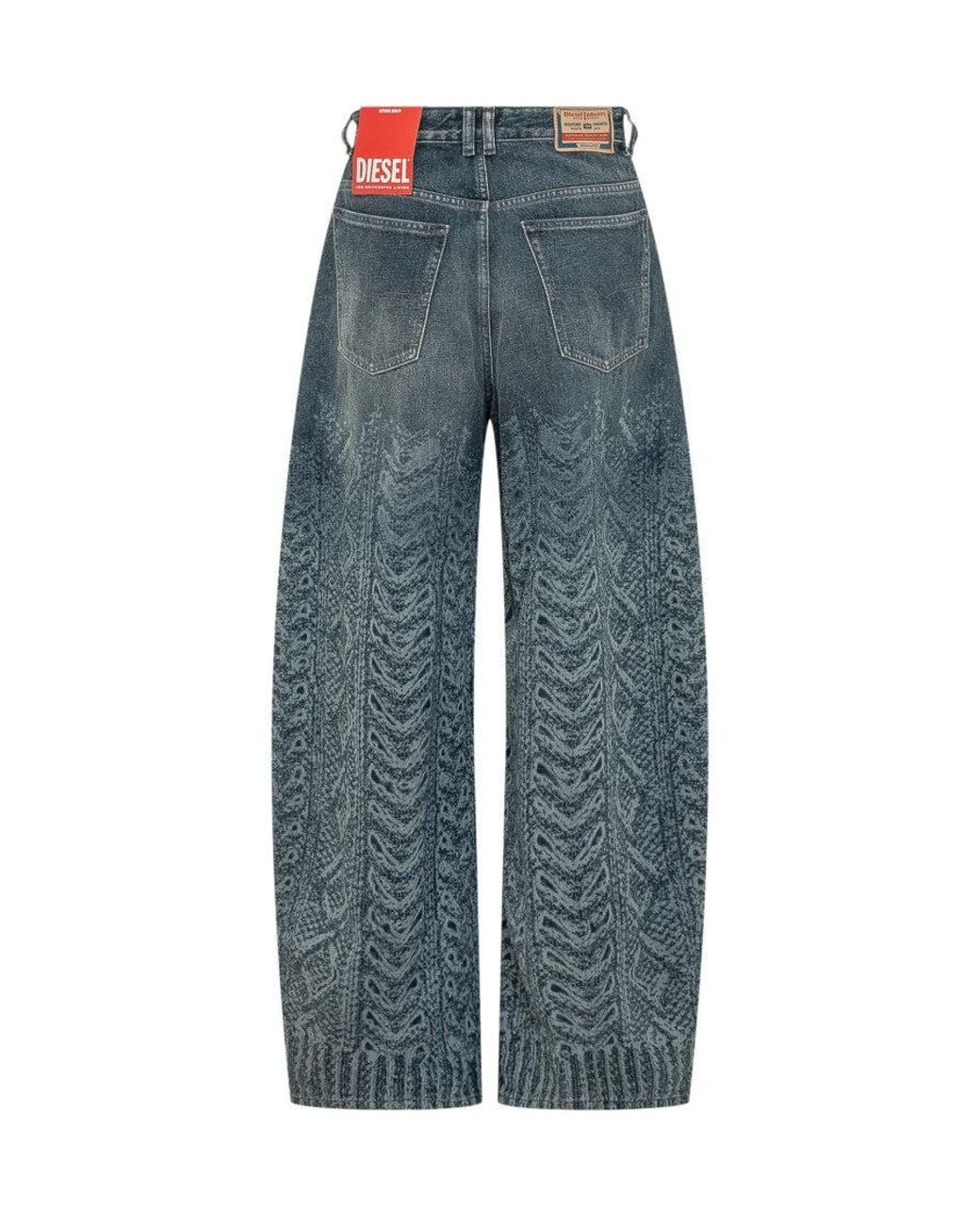 DIESEL Blue Relaxed High Rise Jeans for men