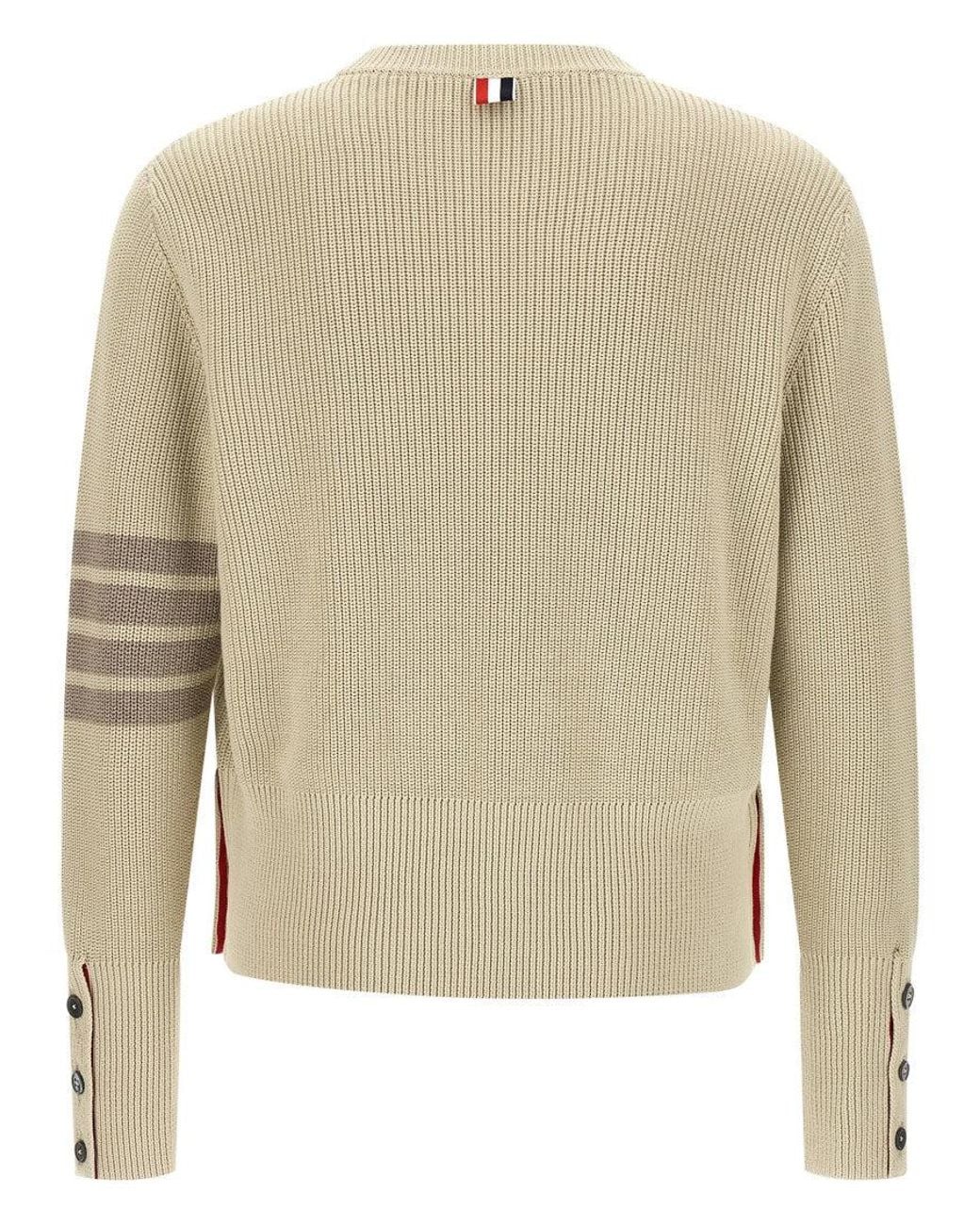 Thom Browne Natural '4Bar' Sweater for men