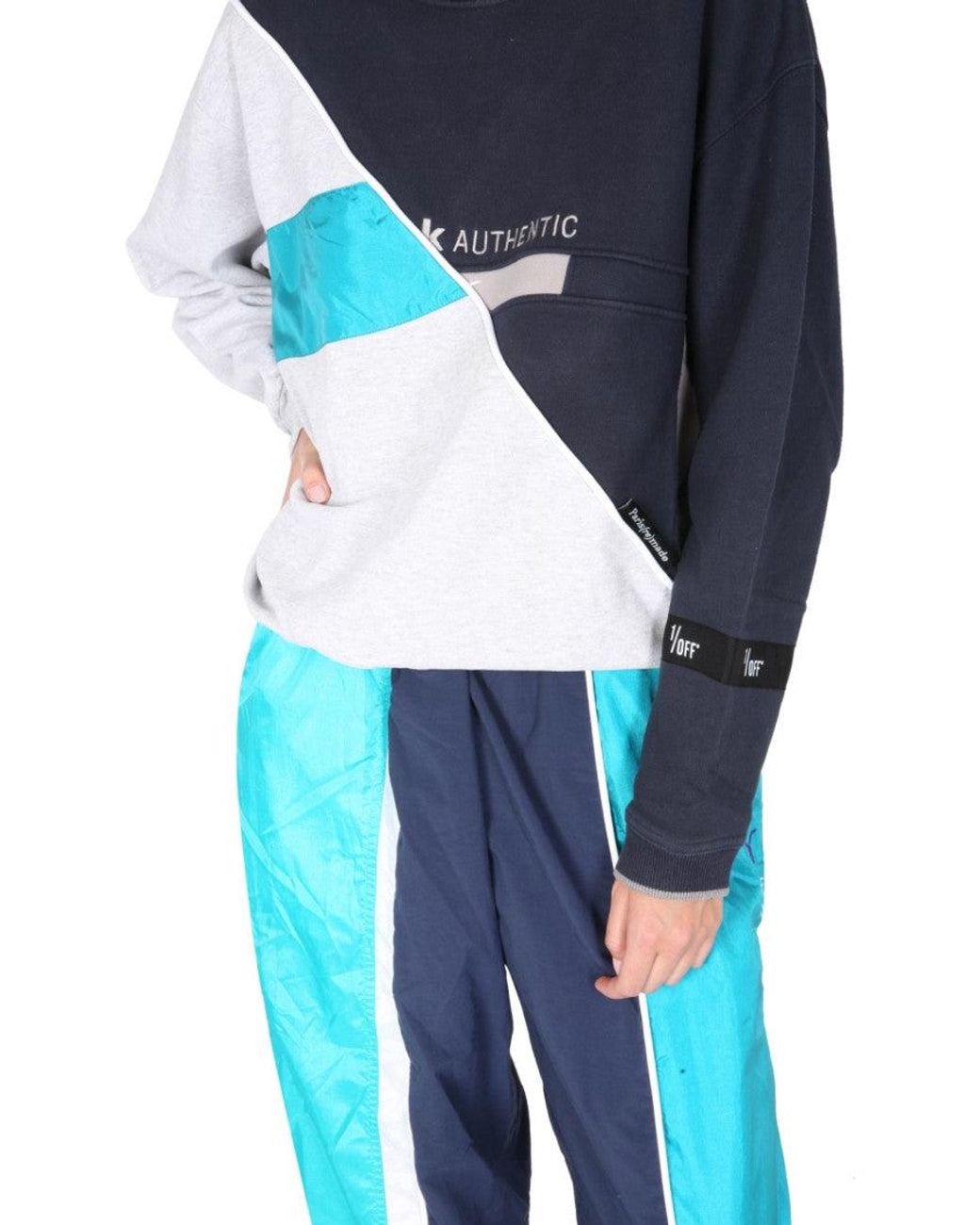 1/OFF Blue Color Block Sweatshirt