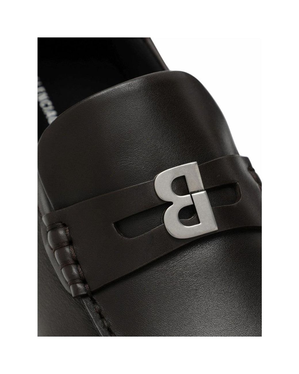 Balenciaga Black Slip On Loafers