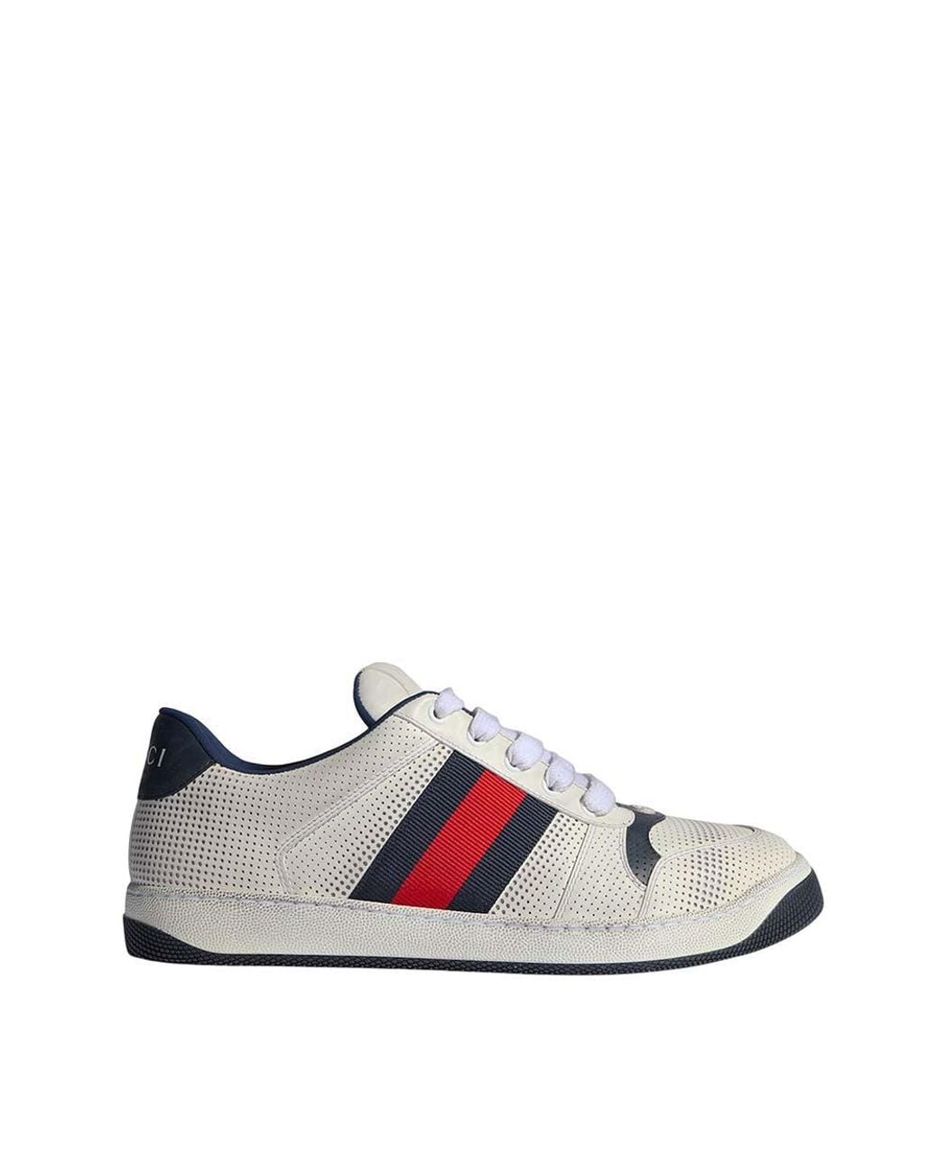 Gucci White Screener Sneakers for men
