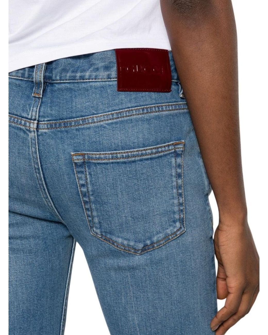 Gucci Blue Slim Mid Rise Jeans