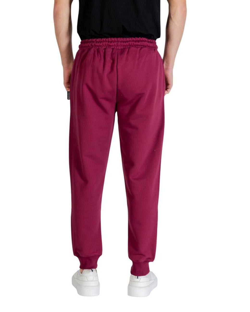 ICON DENIM Red Drawstring Joggers for men
