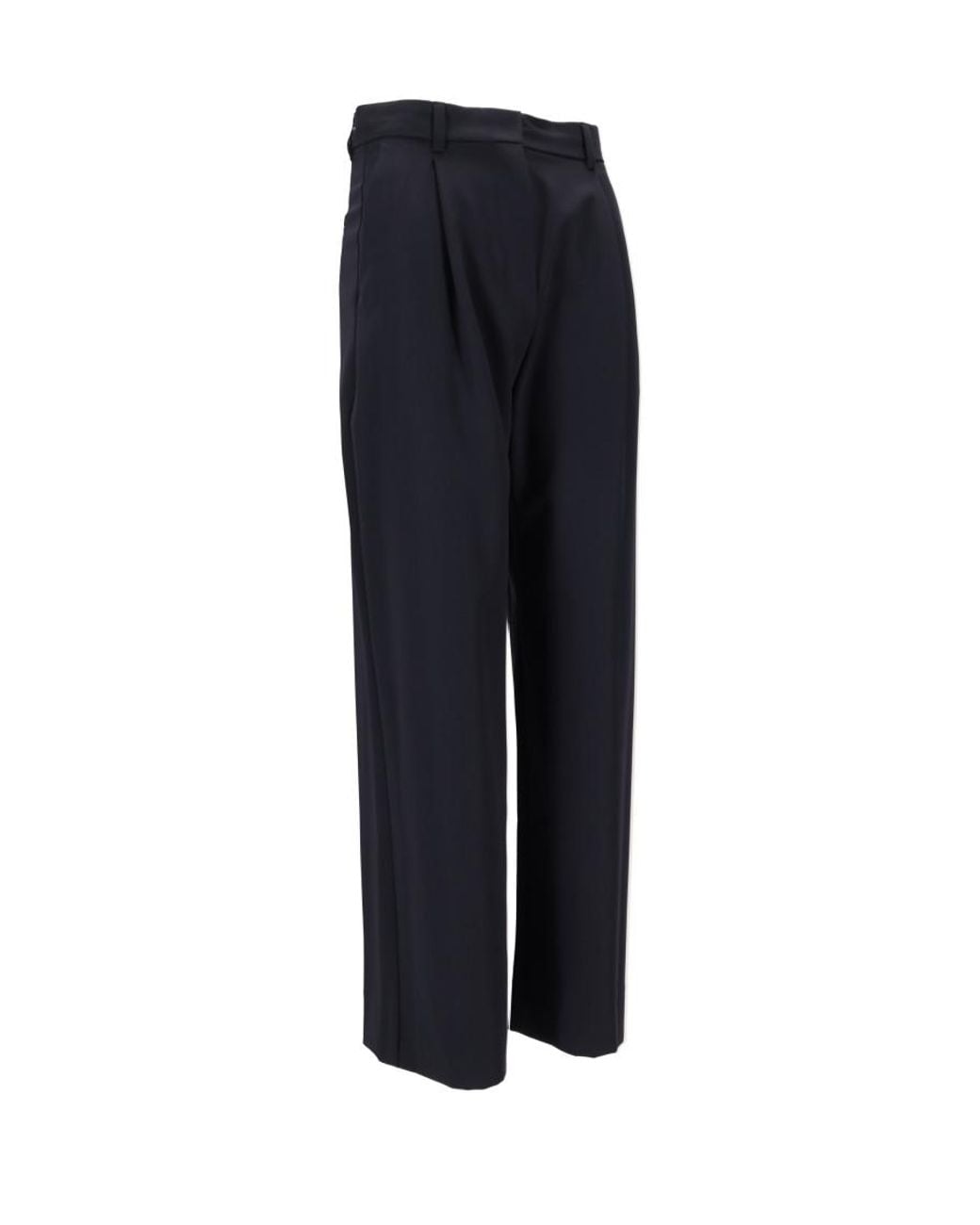 Max Mara Blue Tailored Flat Front Pant