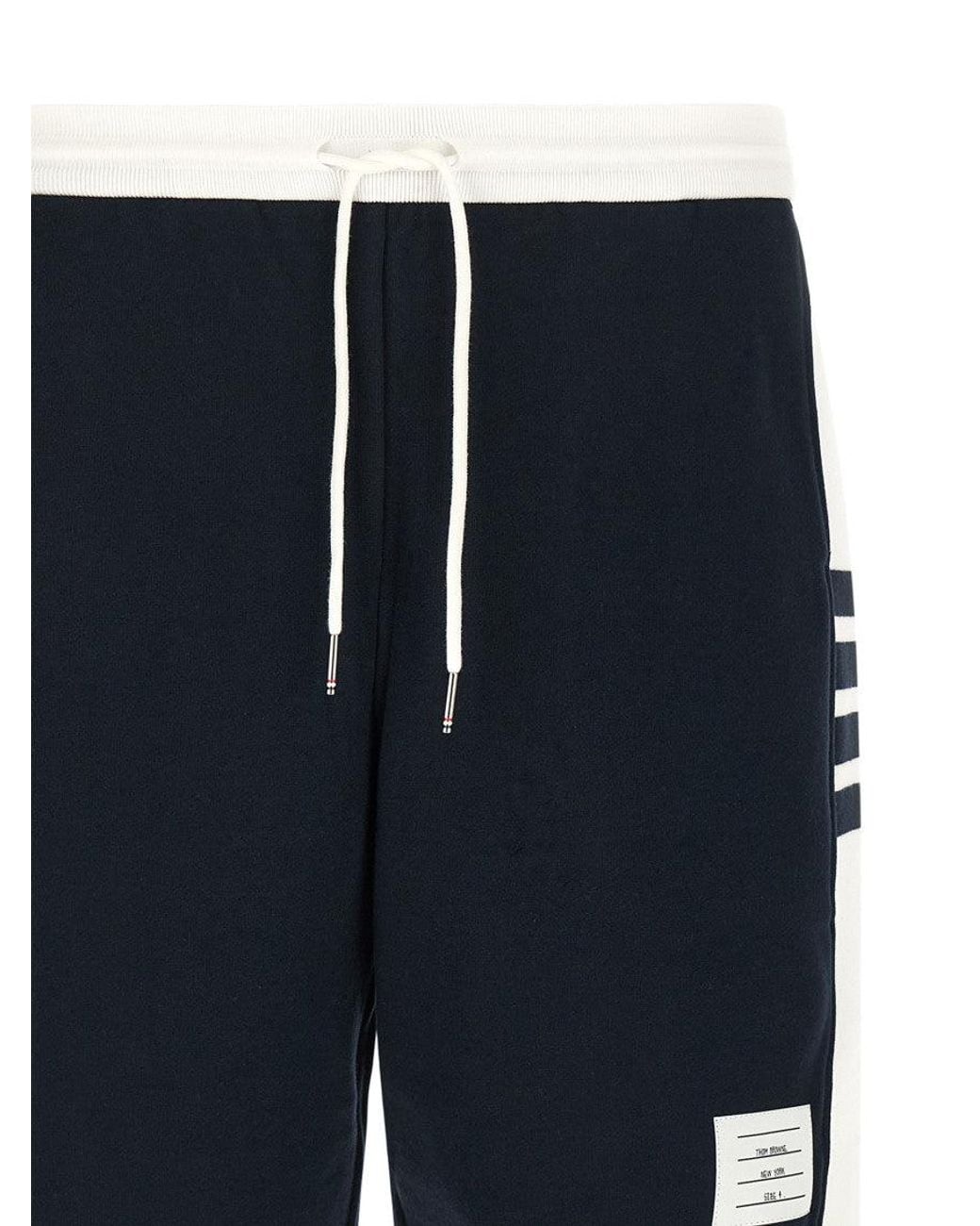 Thom Browne Blue Cotton Bermuda Shorts for men