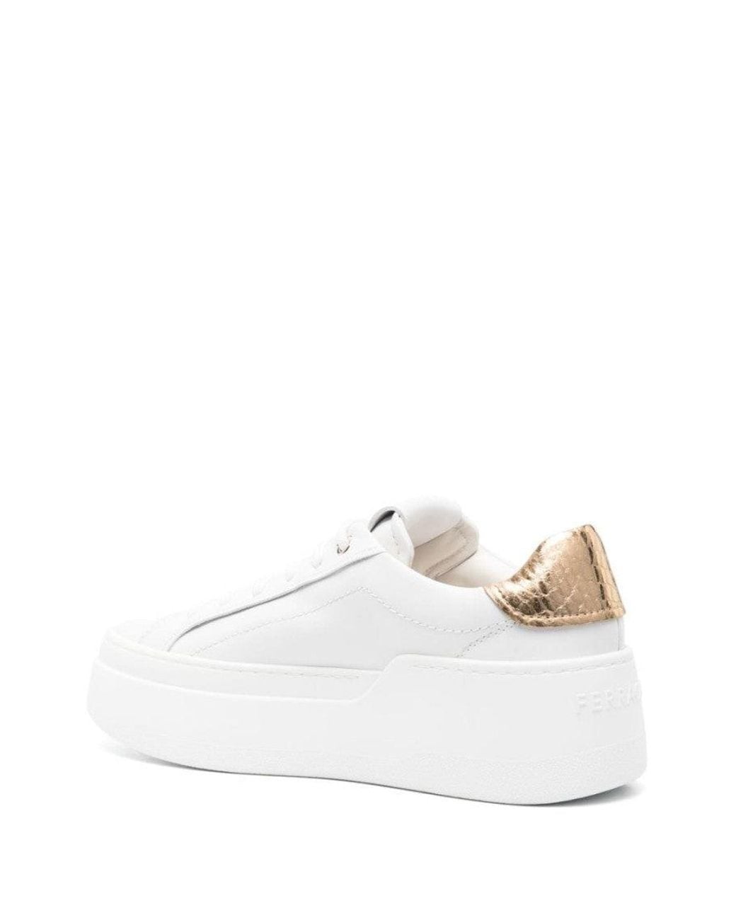Ferragamo White Leather Sneakers